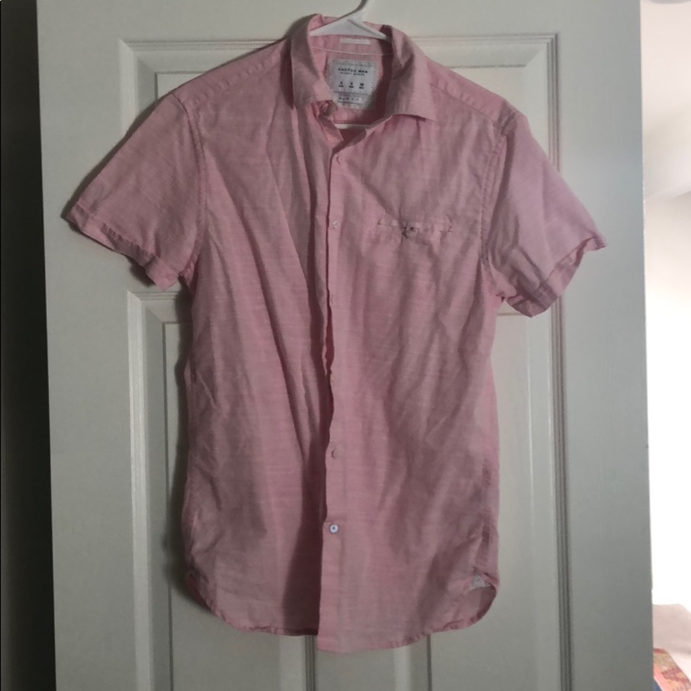Pink button down